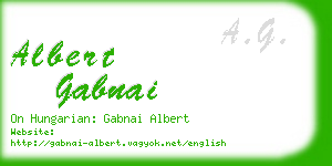 albert gabnai business card